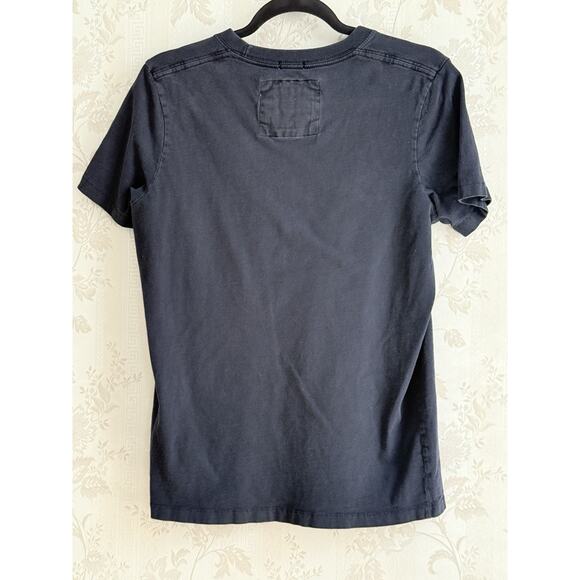 Abercrombie & Fitch Vtg T-Shirt Sz L 90s Y2k Mens Navy Blue Muscle Fit Spell Out - Picture 2 of 10